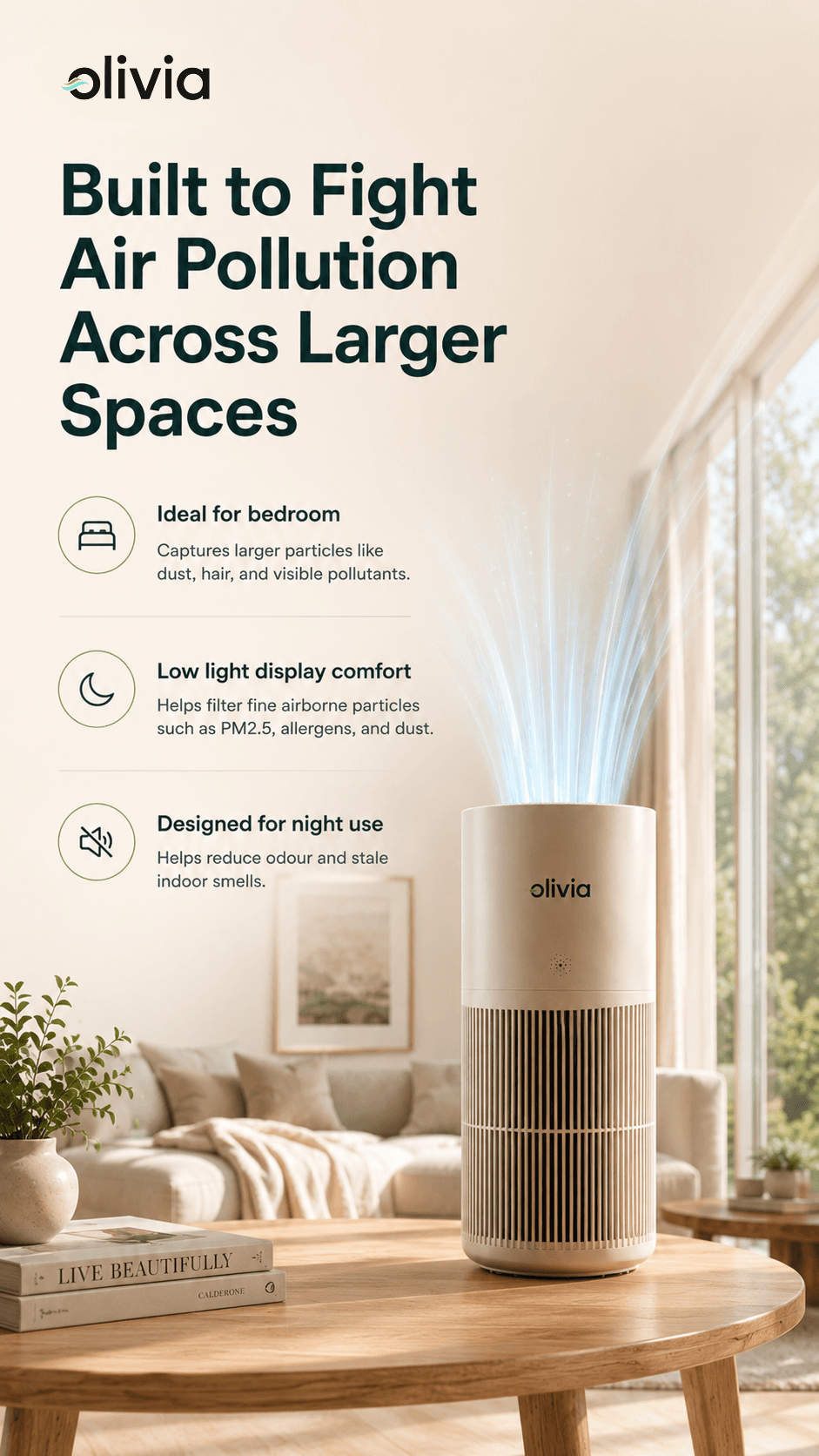 Olivia 700 - Built to Fight Air Pollution Across Larger Spaces
